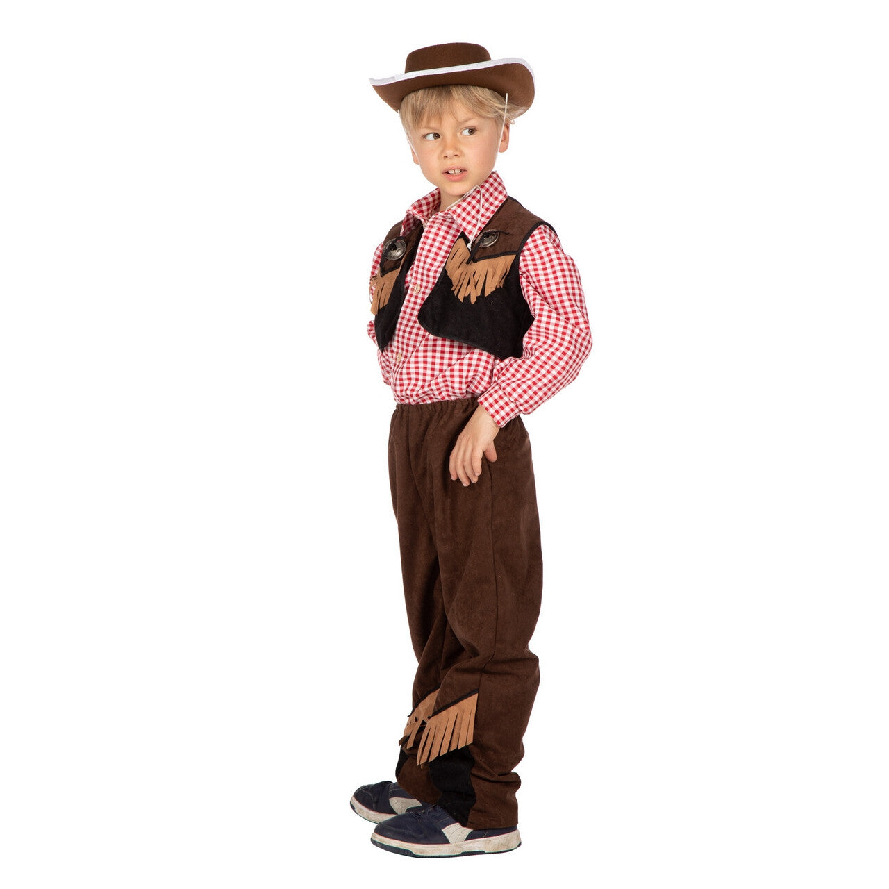 Op deze afbeelding zie je een Kostuums, van het merk Wilbers. Kleine Schrik Van Het Wilde Westen Cowboy Jongen Kostuum