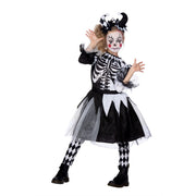 Op deze afbeelding zie je een Kostuums, van het merk Wilbers. Duistere Enge Zwart Wit Clown Meisje Kostuum