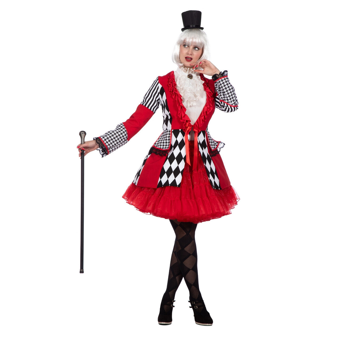 Op deze afbeelding zie je een Kostuums, van het merk Wilbers. Jas Ruiten Rood / Wit / Zwart Vrouw
