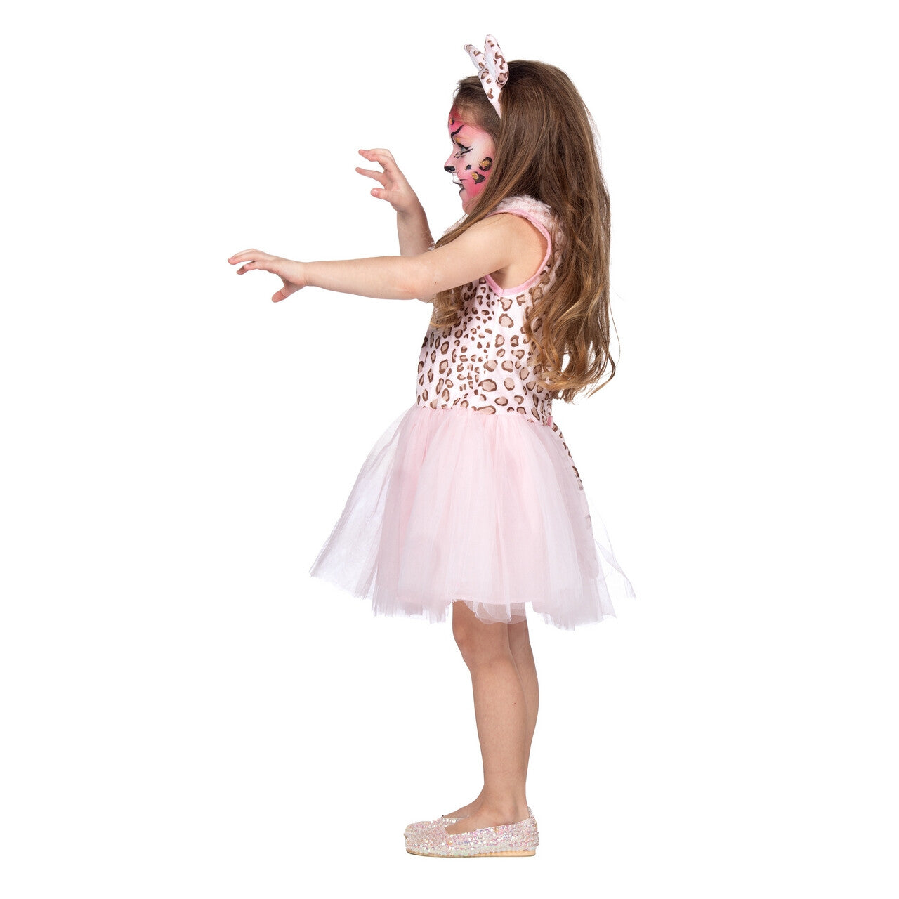Op deze afbeelding zie je een Kostuums, van het merk Wilbers. Roze Panter Wilde Ballet Danseres Meisje Kostuum