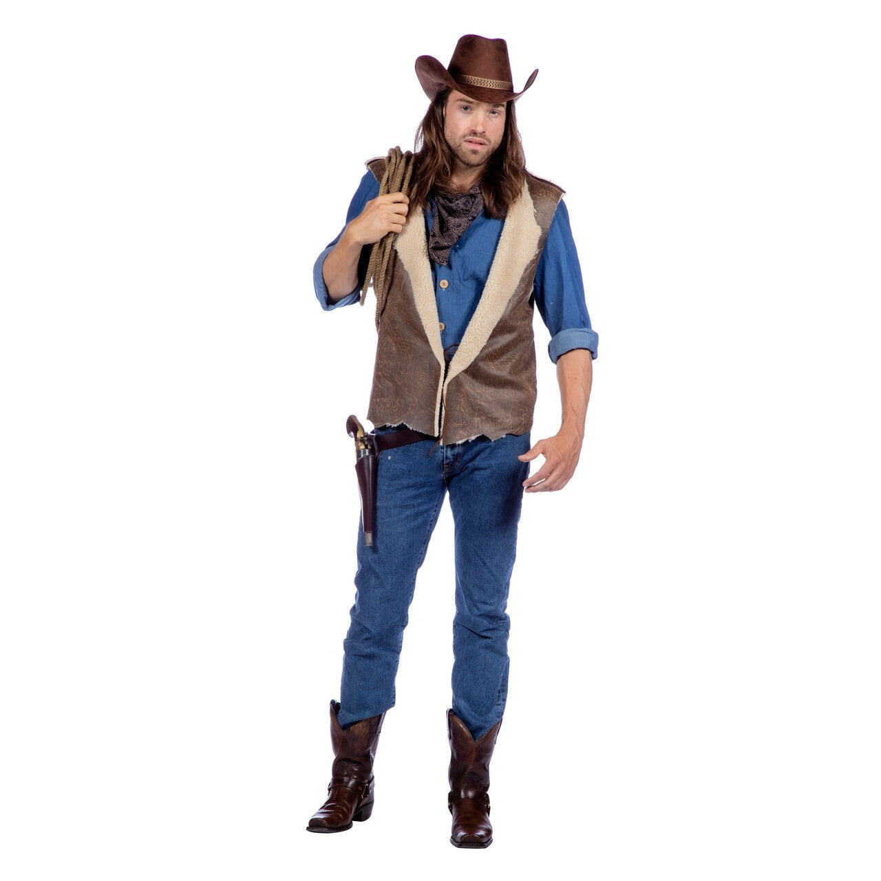 Op deze afbeelding zie je een Kostuums, van het merk Wilbers. Authentieke Western Vest Rex Farmer Man