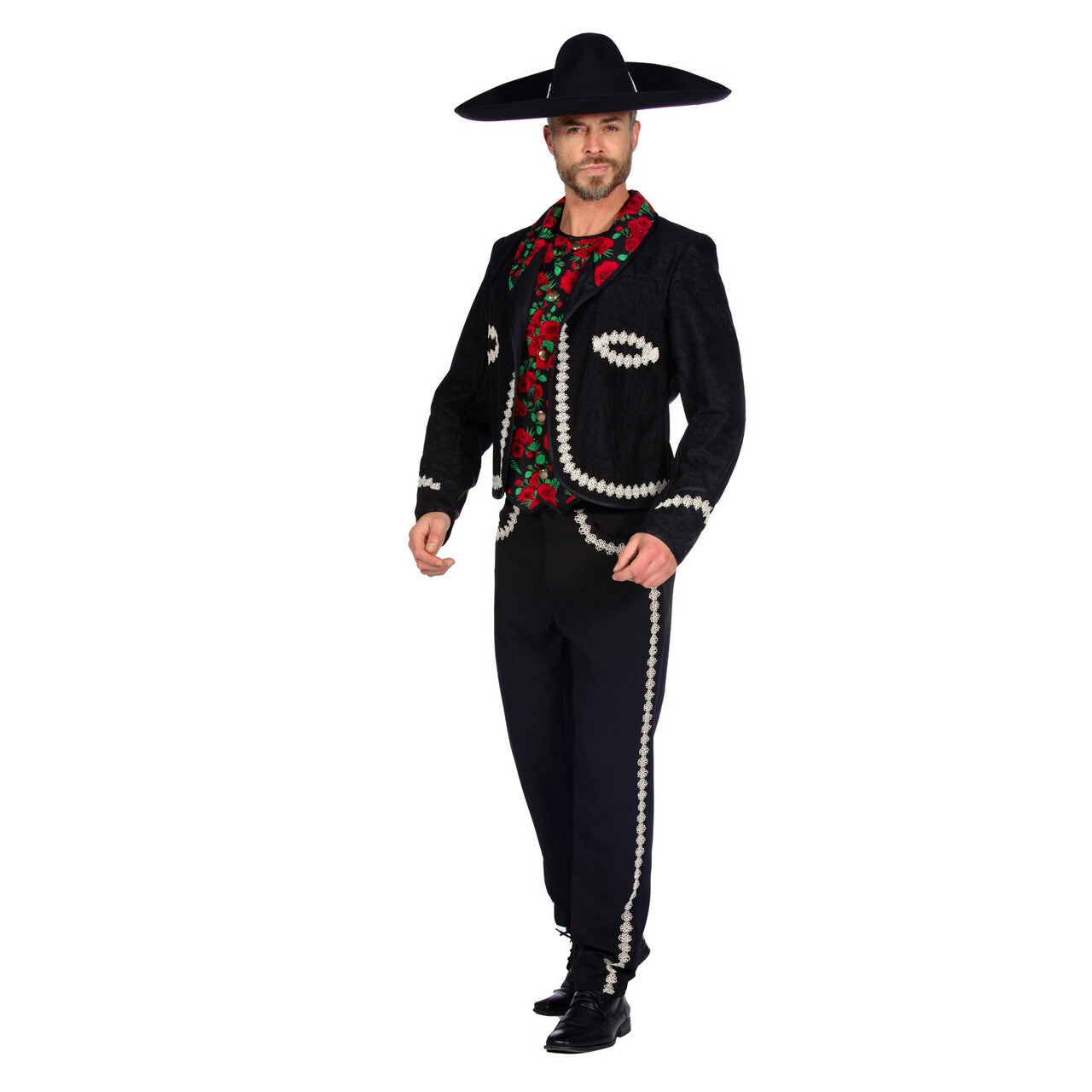 Op deze afbeelding zie je een Kostuums, van het merk Wilbers. Mexicaanse Mariachi Bandlid Carlos Man Kostuum
