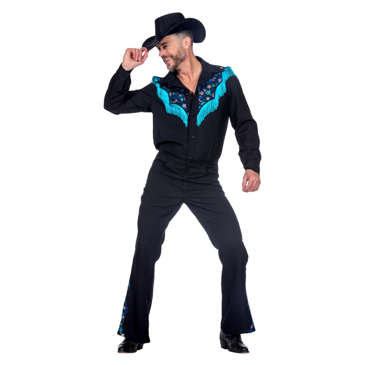 Op deze afbeelding zie je een Kostuums, van het merk Wilbers. Cowboy Country Ster Ben The Man Kostuum