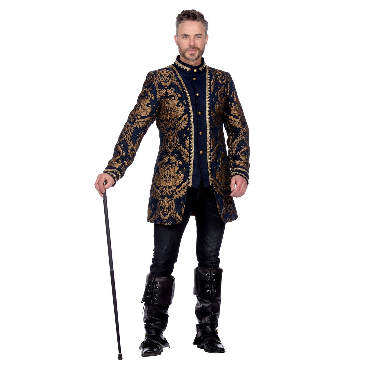 Op deze afbeelding zie je een Kostuums, van het merk Wilbers. Luxe Brokaten Jas Lord Kasteelrots Man