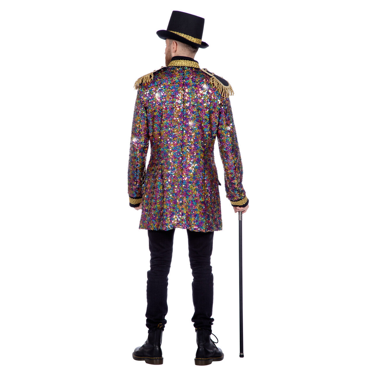Op deze afbeelding zie je een Kostuums, van het merk Wilbers. Luxe Paillettenjas Mr Luminee Man