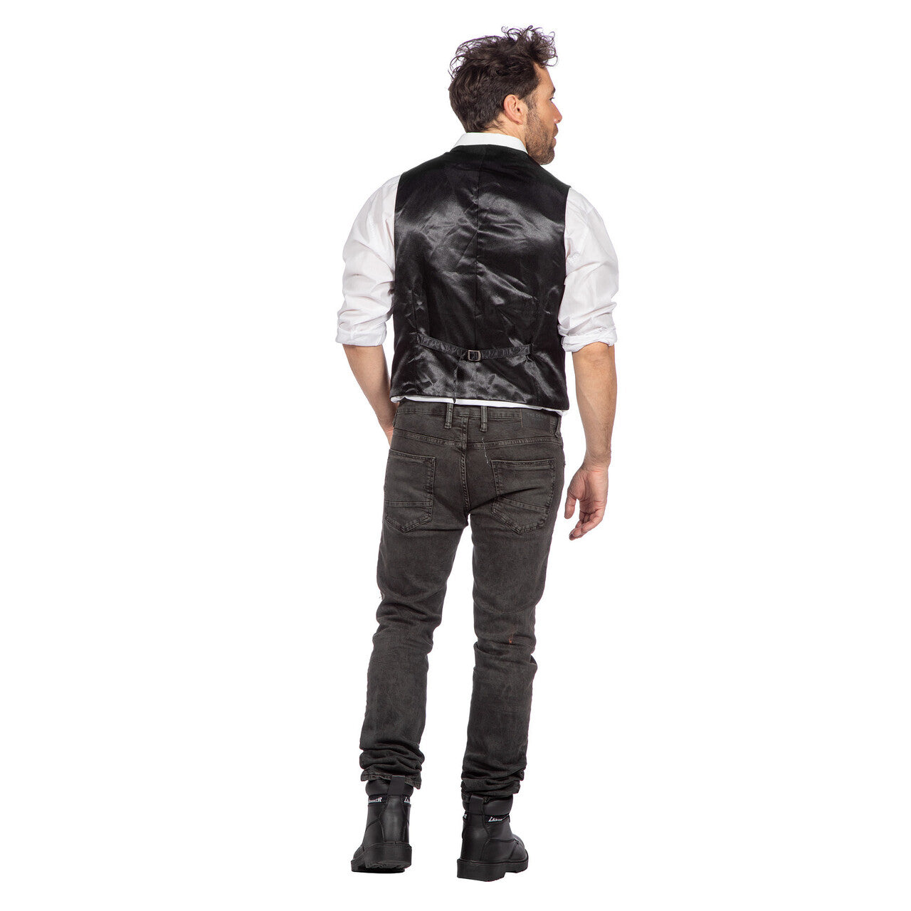 Op deze afbeelding zie je een Kostuums, van het merk Wilbers. Glitter Gladiool Pailletten Gilet Rood Man