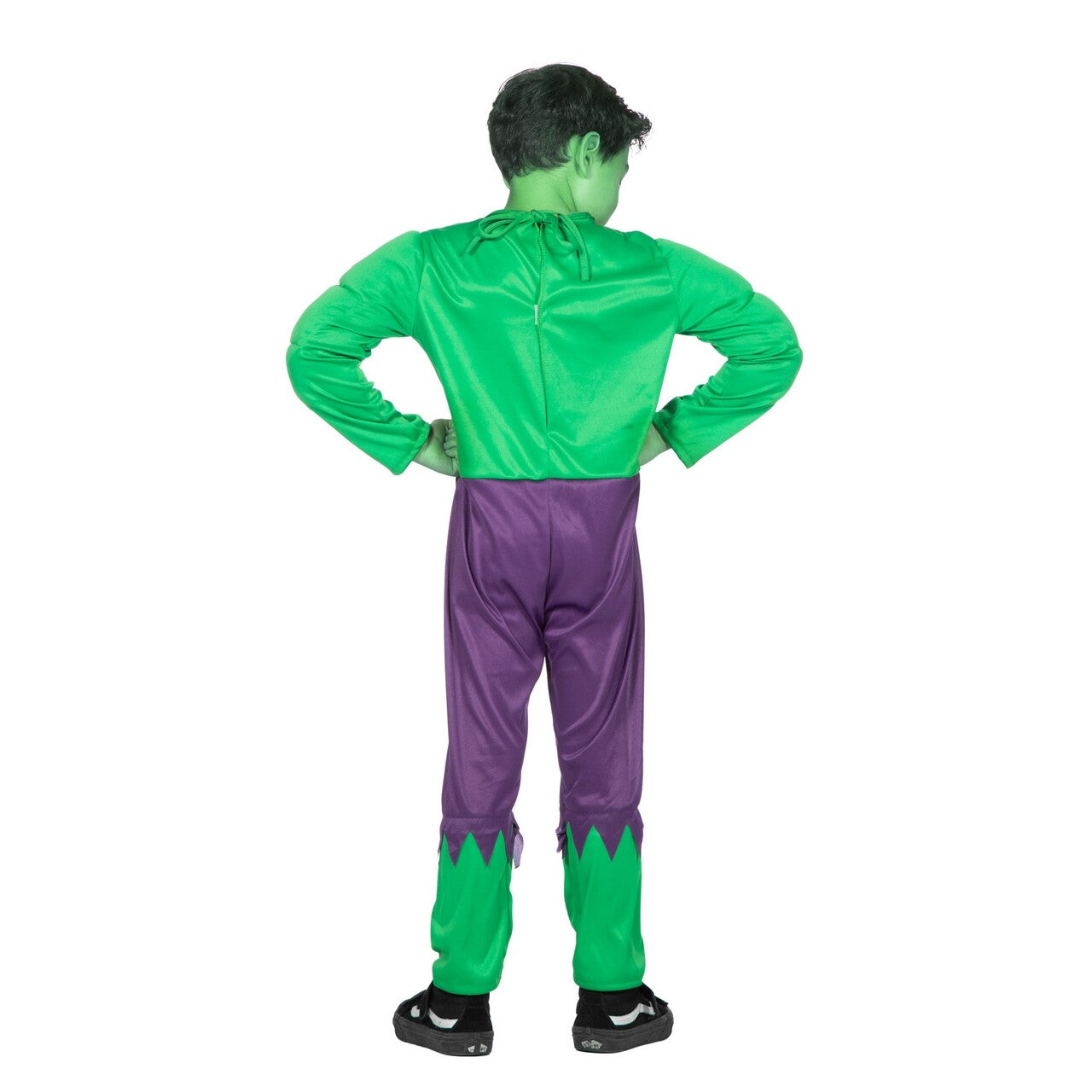 Op deze afbeelding zie je een Kostuums, van het merk Wilbers. The Big Green Hulk Junior Kind Kostuum