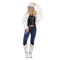 Witte Western Franje Jas Rodeo Festival Vrouw