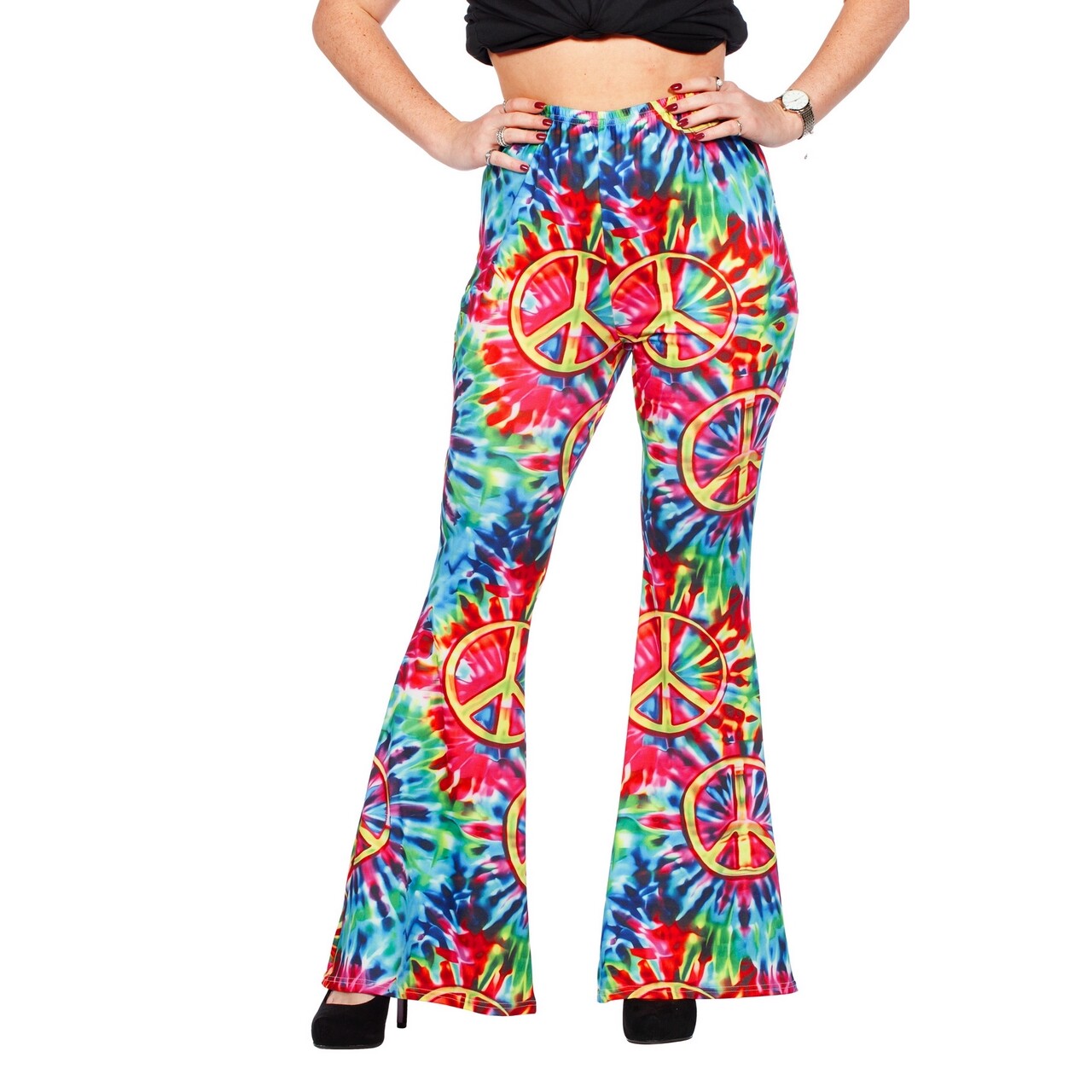 Op deze afbeelding zie je een Kostuums, van het merk Wilbers. Hippie Harmony Peace Broek Vrouw