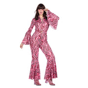 Op deze afbeelding zie je een Kostuums, van het merk Wilbers. Roze Dancing Queen Lola Vrouw Kostuum
