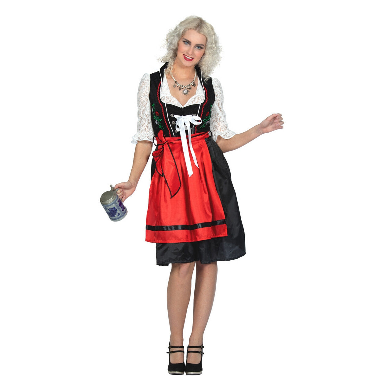 Op deze afbeelding zie je een Kostuums, van het merk Wilbers. Munchen Bierserveerster Claudia Vrouw Kostuum