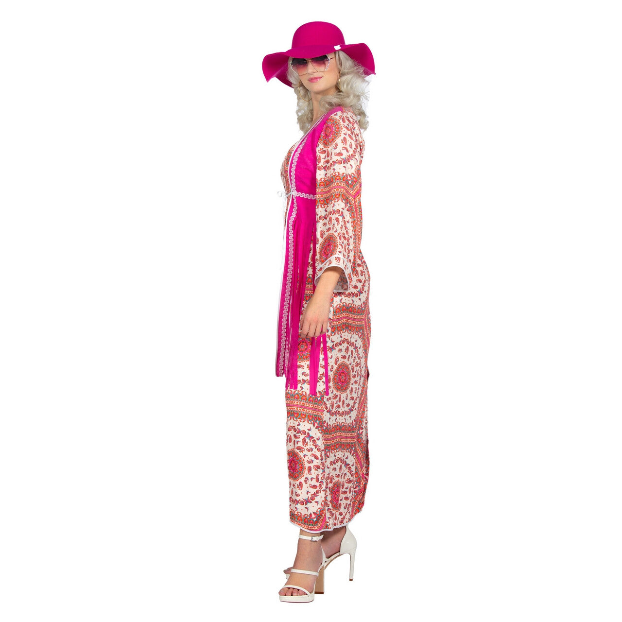 Op deze afbeelding zie je een Kostuums, van het merk Wilbers. Lange Comfi Hippie Jurk Rozaline Vrouw