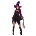 Heks Patricia Purple Vrouw Kostuum
