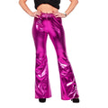 Superhot Flared Broek Fuchsia Metallic Vrouw