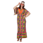 Op deze afbeelding zie je een Kostuums, van het merk Wilbers. Vrolijke Hippie Hester Vrouw Kostuum