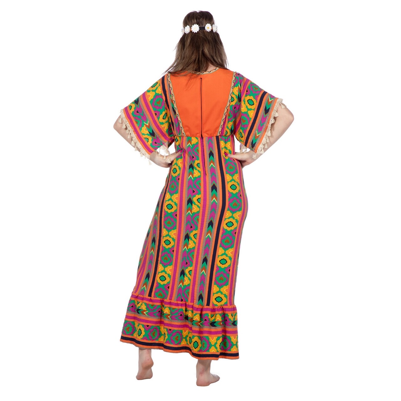 Op deze afbeelding zie je een Kostuums, van het merk Wilbers. Vrolijke Hippie Hester Vrouw Kostuum