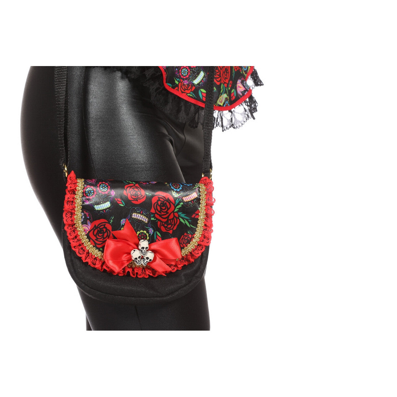 Op deze afbeelding zie je een Accessoires, van het merk Wilbers. Handtas Day Of The Dead Flowers