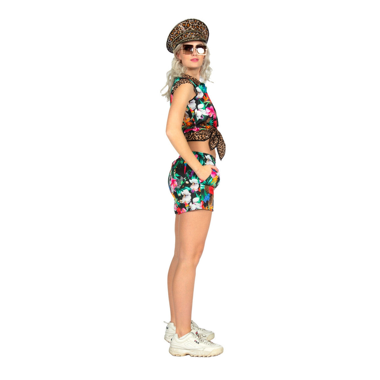 Op deze afbeelding zie je een Kostuums, van het merk Wilbers. Summer Break Hawaii Festival Wild N Out Vrouw Kostuum