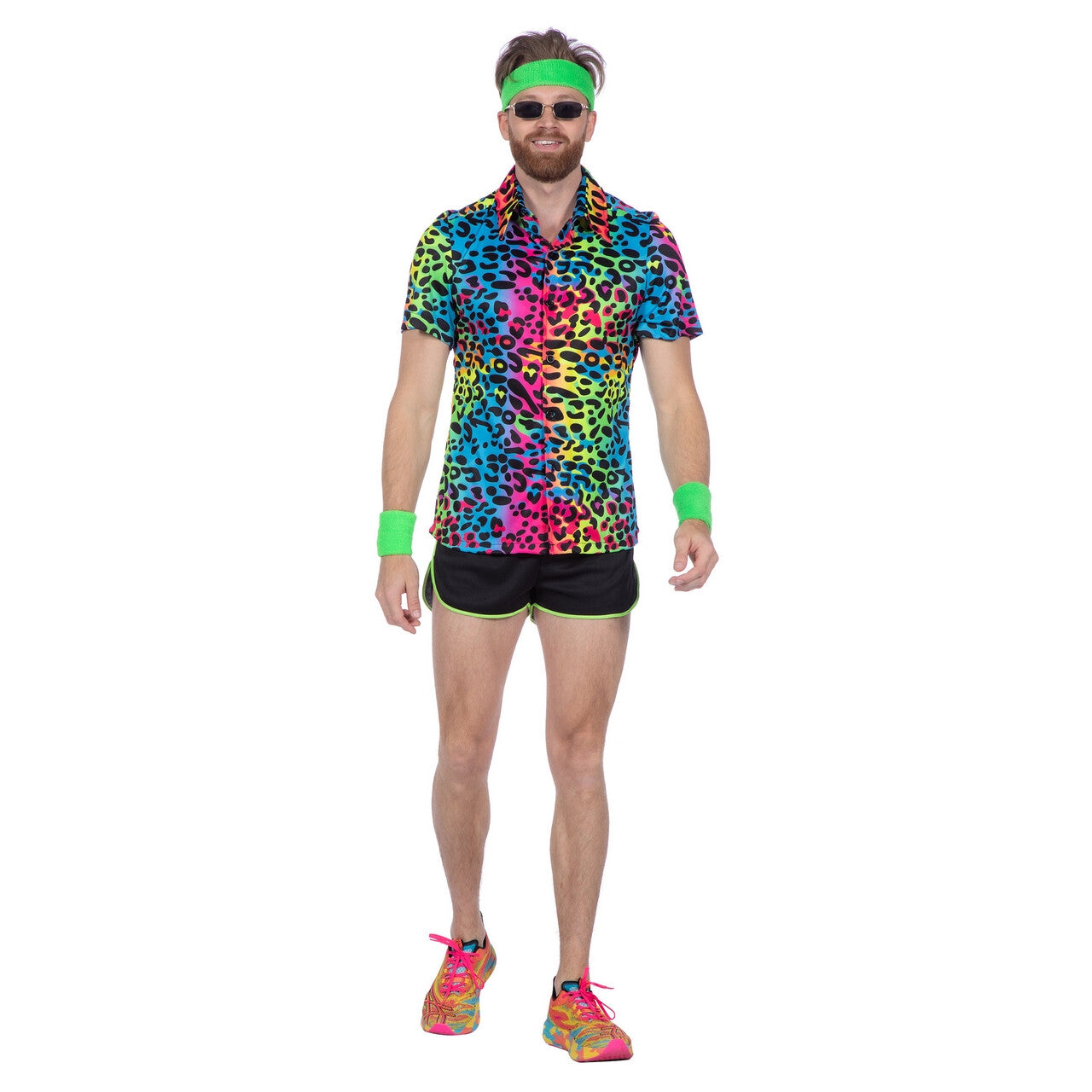 Op deze afbeelding zie je een Kostuums, van het merk Wilbers. Party Shirt Panter Neon Man