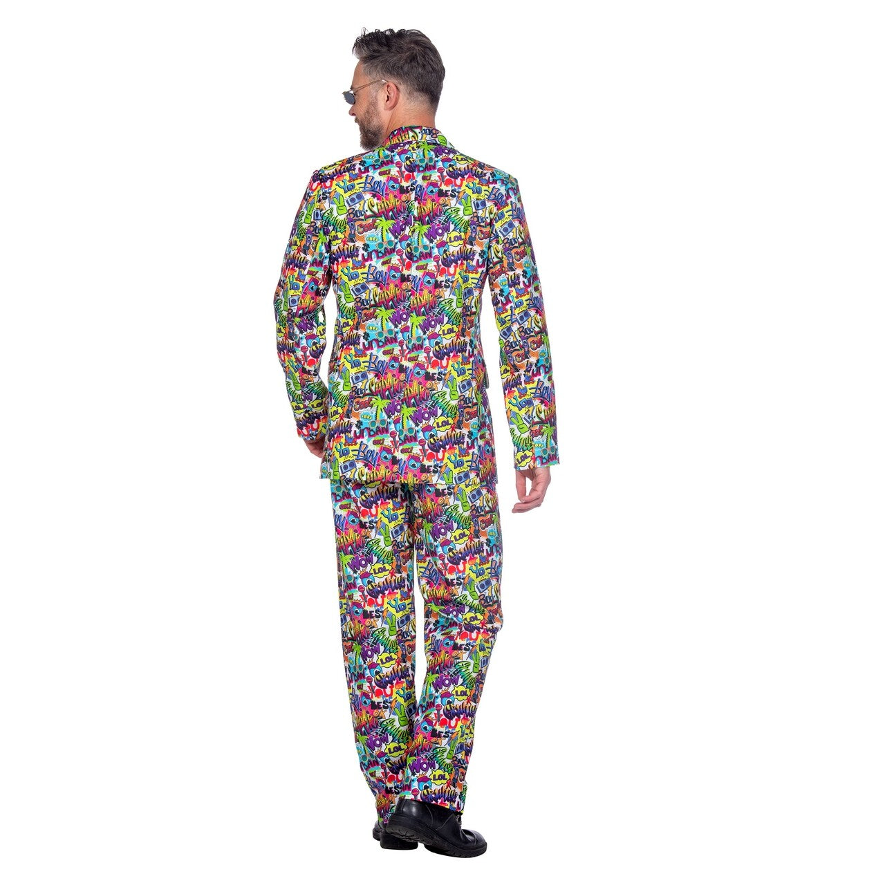 Op deze afbeelding zie je een Kostuums, van het merk Wilbers. Pak Graffiti Man Kostuum