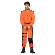 Op deze afbeelding zie je een Kostuums, van het merk Wilbers. De Inzittende Oranje Overall Man Kostuum