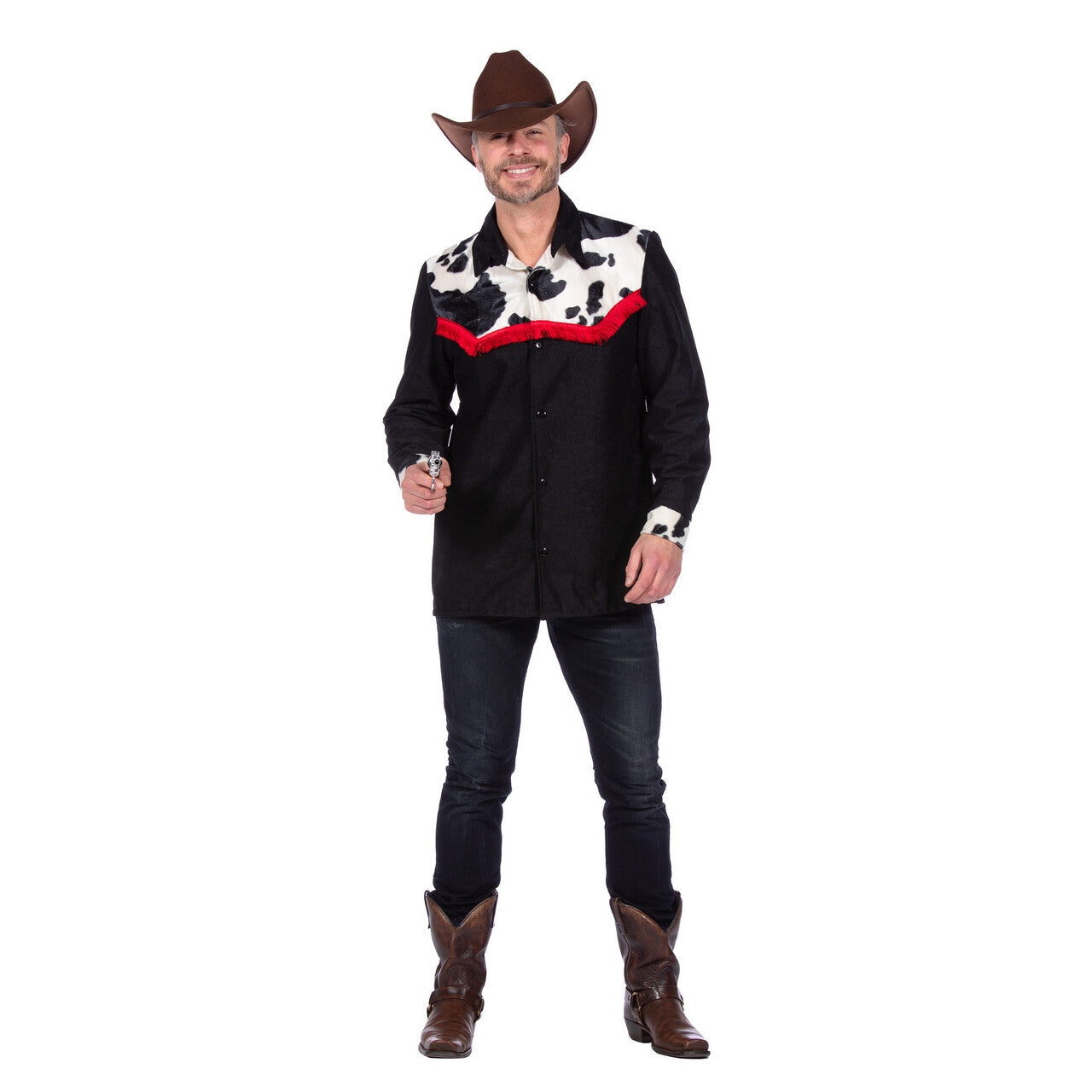 Op deze afbeelding zie je een Kostuums, van het merk Wilbers. Western Blouse Koe Man