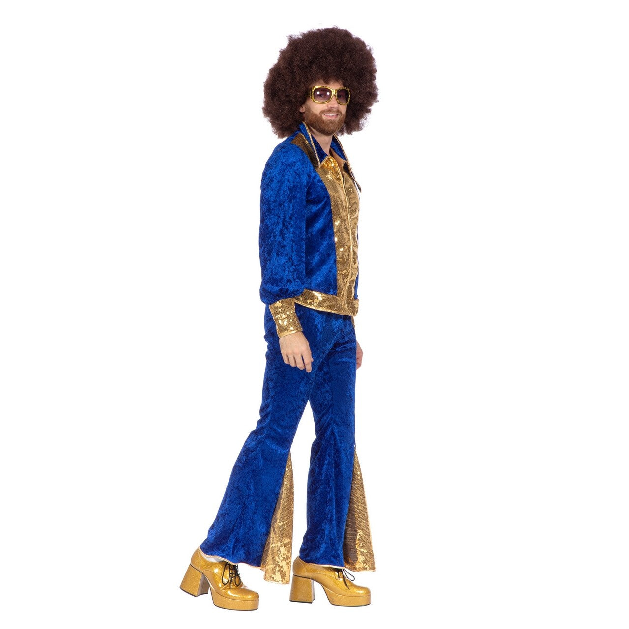 Op deze afbeelding zie je een Kostuums, van het merk Wilbers. Boogie Bob Glitter Disco Man Kostuum