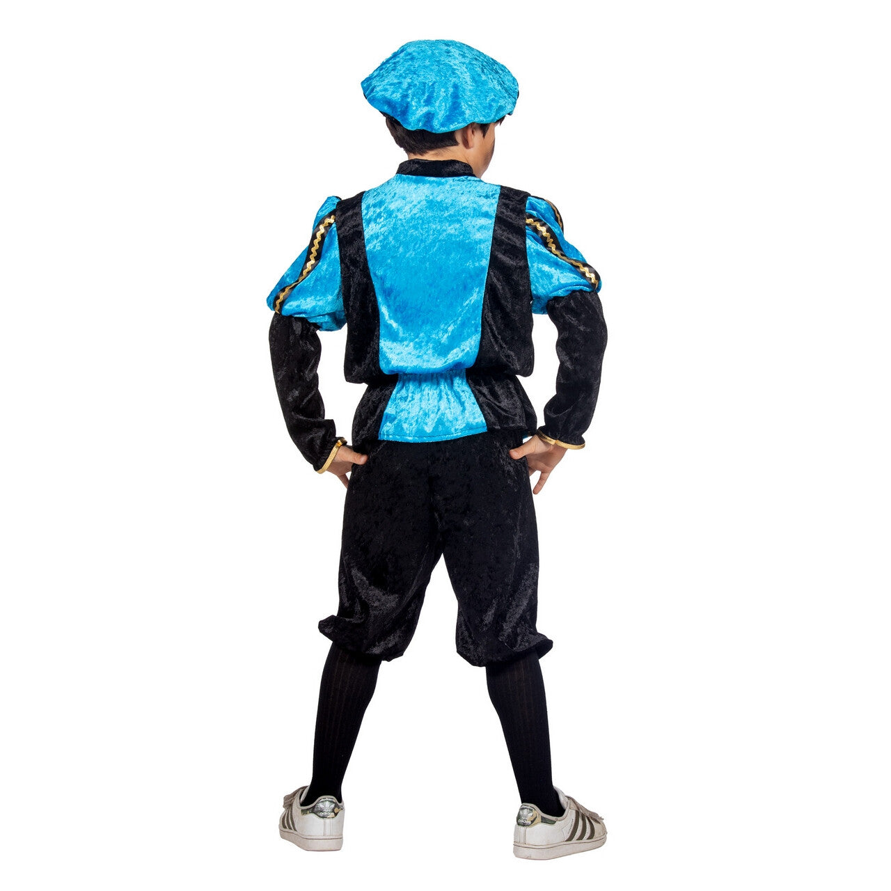 Op deze afbeelding zie je een Kostuums, van het merk Wilbers. Vrolijk Pietje Aqua Pietenpak Kind Kind Kostuum