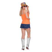 Op deze afbeelding zie je een Kostuums, van het merk Wilbers. Oranje Pailletten Party Top Vrouw