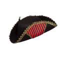 Piratenhoed Luxe Zwart / Rood
