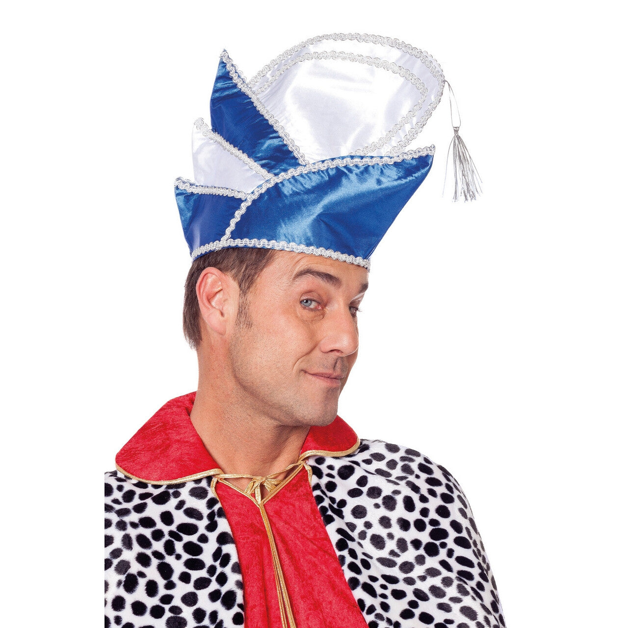 Op deze afbeelding zie je een Accessoires, van het merk Wilbers. Prinsenmuts Carnaval Blauw Wit