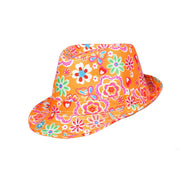 Op deze afbeelding zie je een Accessoires, van het merk Wilbers. Gangsterhoed Oranje Zomer