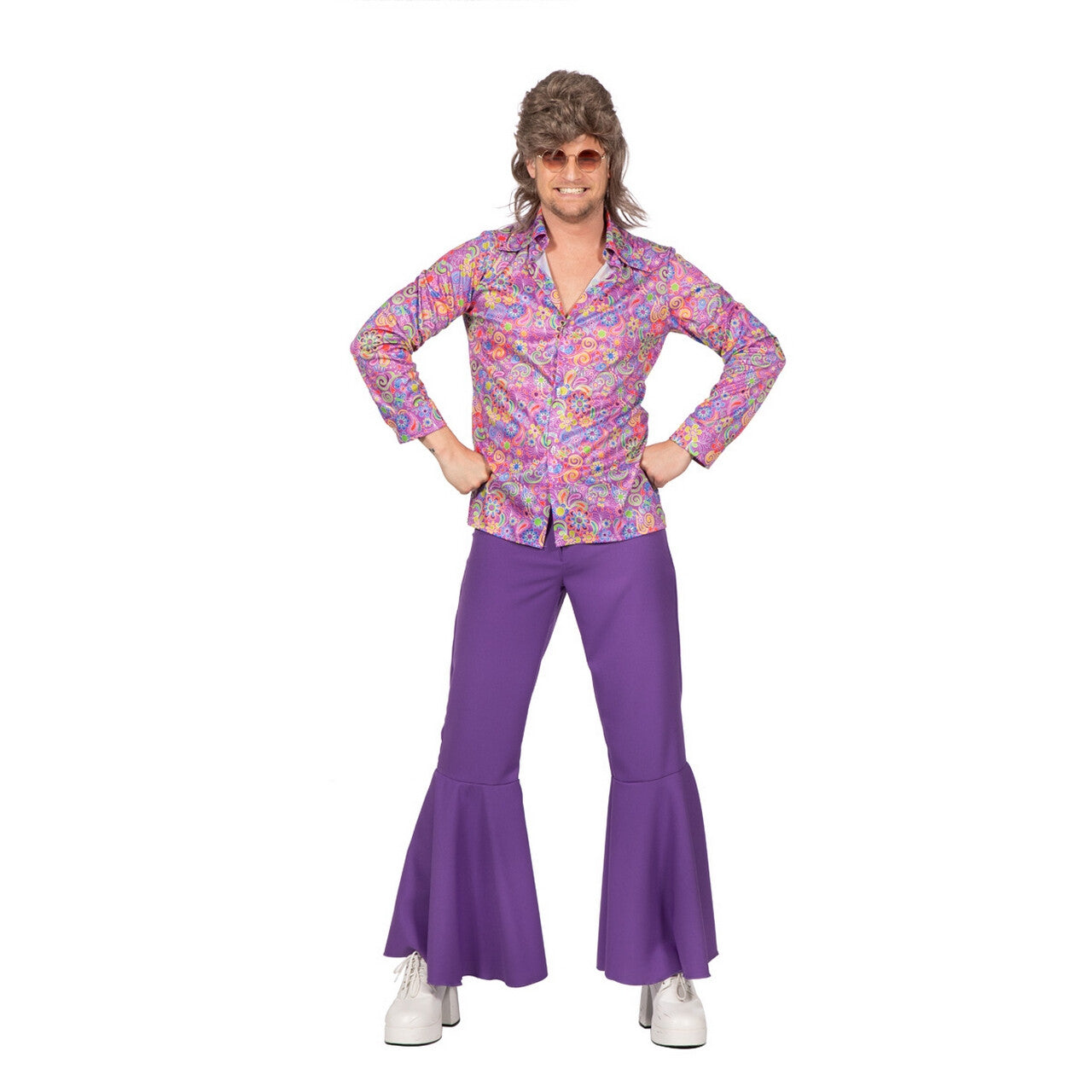 Op deze afbeelding zie je een Kostuums, van het merk Wilbers. Happy Hip Hippie Bert Blouse Man