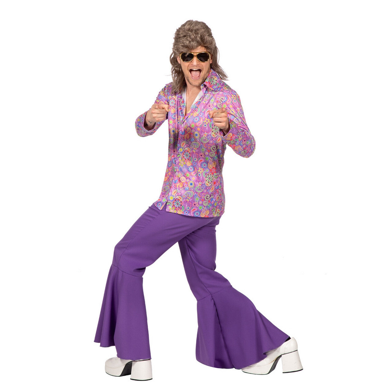 Op deze afbeelding zie je een Kostuums, van het merk Wilbers. Happy Hip Hippie Bert Blouse Man