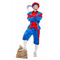 Ondeugende Piet Blauw Rood Kostuum