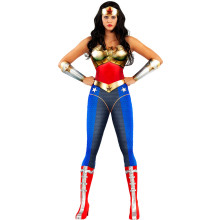 Woeste Wonder Woman Vrouw Kostuum